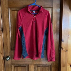 Alo Yoga Womens Micro Fleece Soft Stretch 1/4 Zip Pullover Size Large